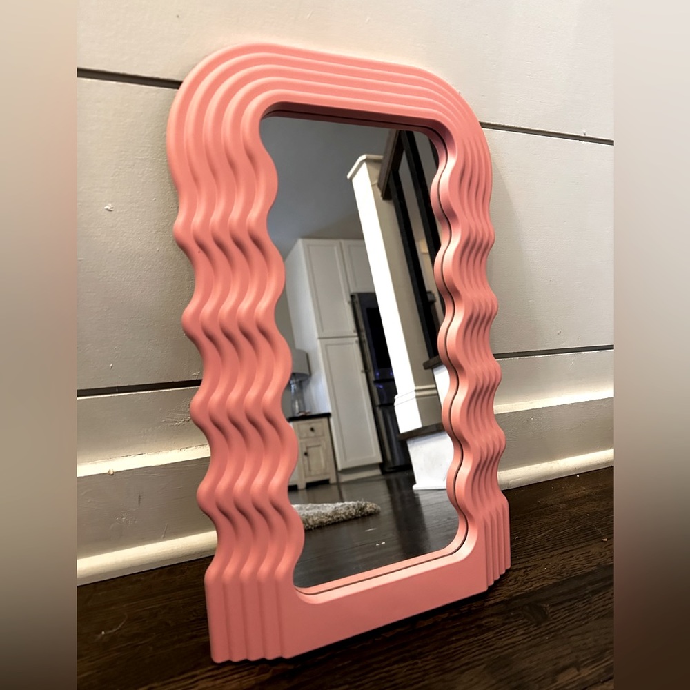 Wave Pattern Makeup Mirror Tabletop Vanity Mirror or hanging wall mirror